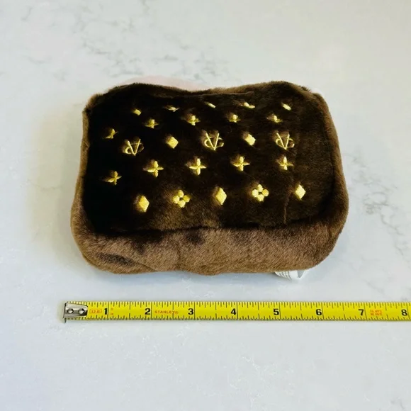 👜 SOLD👜 New Chewy Vuiton DOG TOY Handbag Chew Squeaky Toy. Small / Medium. Cute! - Picture 5 of 5